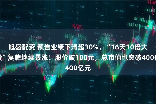 旭盛配资 预告业绩下滑超30%，“16天10倍大牛股”复牌继续暴涨！股价破100元，总市值也突破400亿元