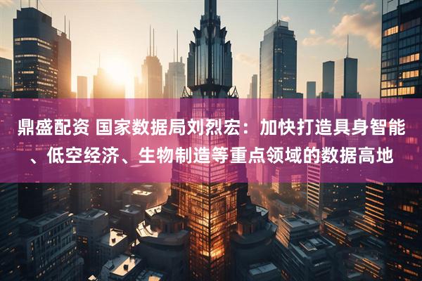 鼎盛配资 国家数据局刘烈宏：加快打造具身智能、低空经济、生物制造等重点领域的数据高地